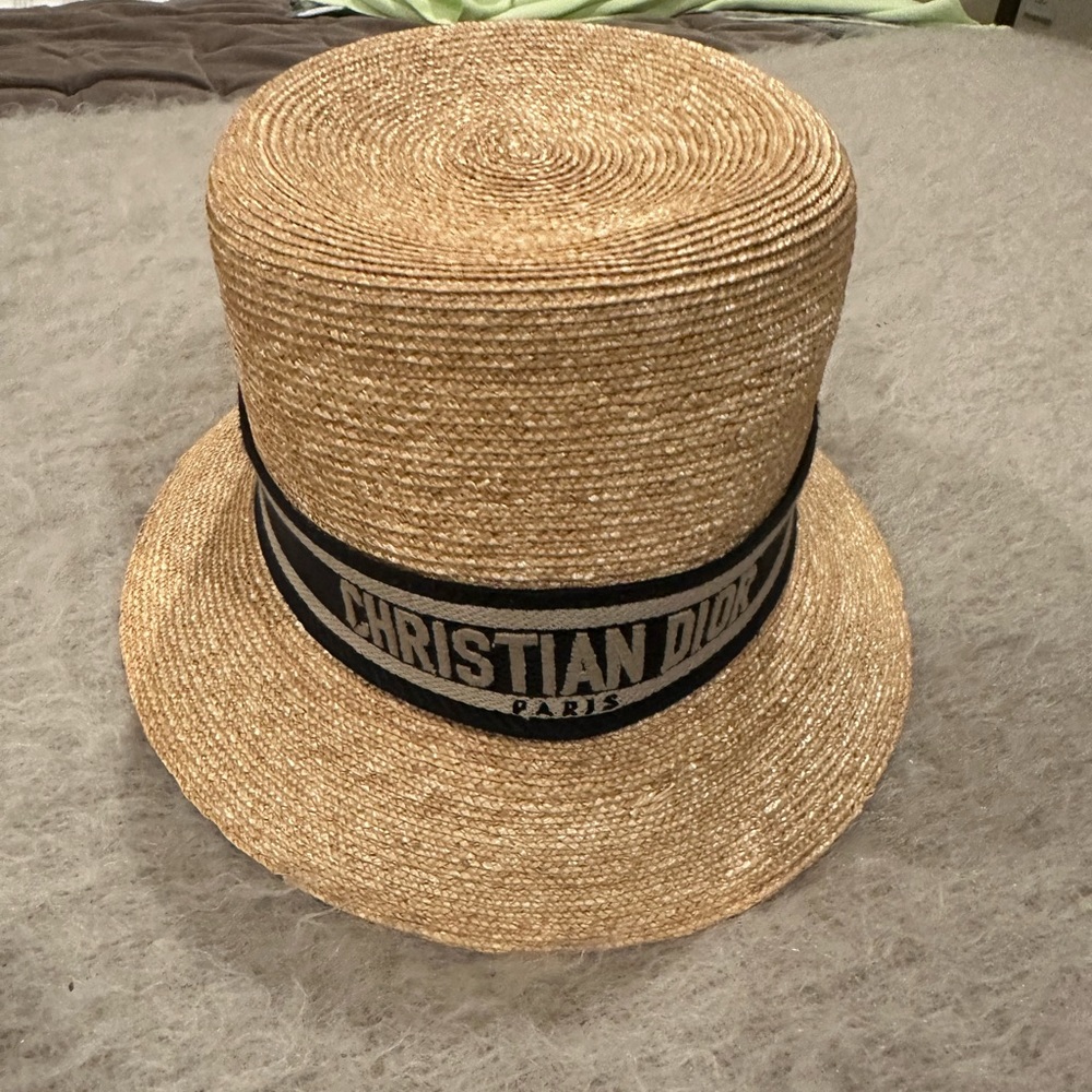 Authentic Dior Straw Bucket Hat Size 57